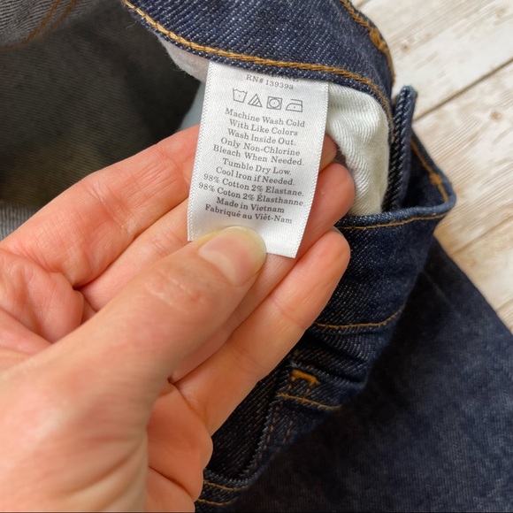 Everlane High Rise Skinny Jean Dark Indigo Wash Blue Size 24 Regular - Picture 6 of 7